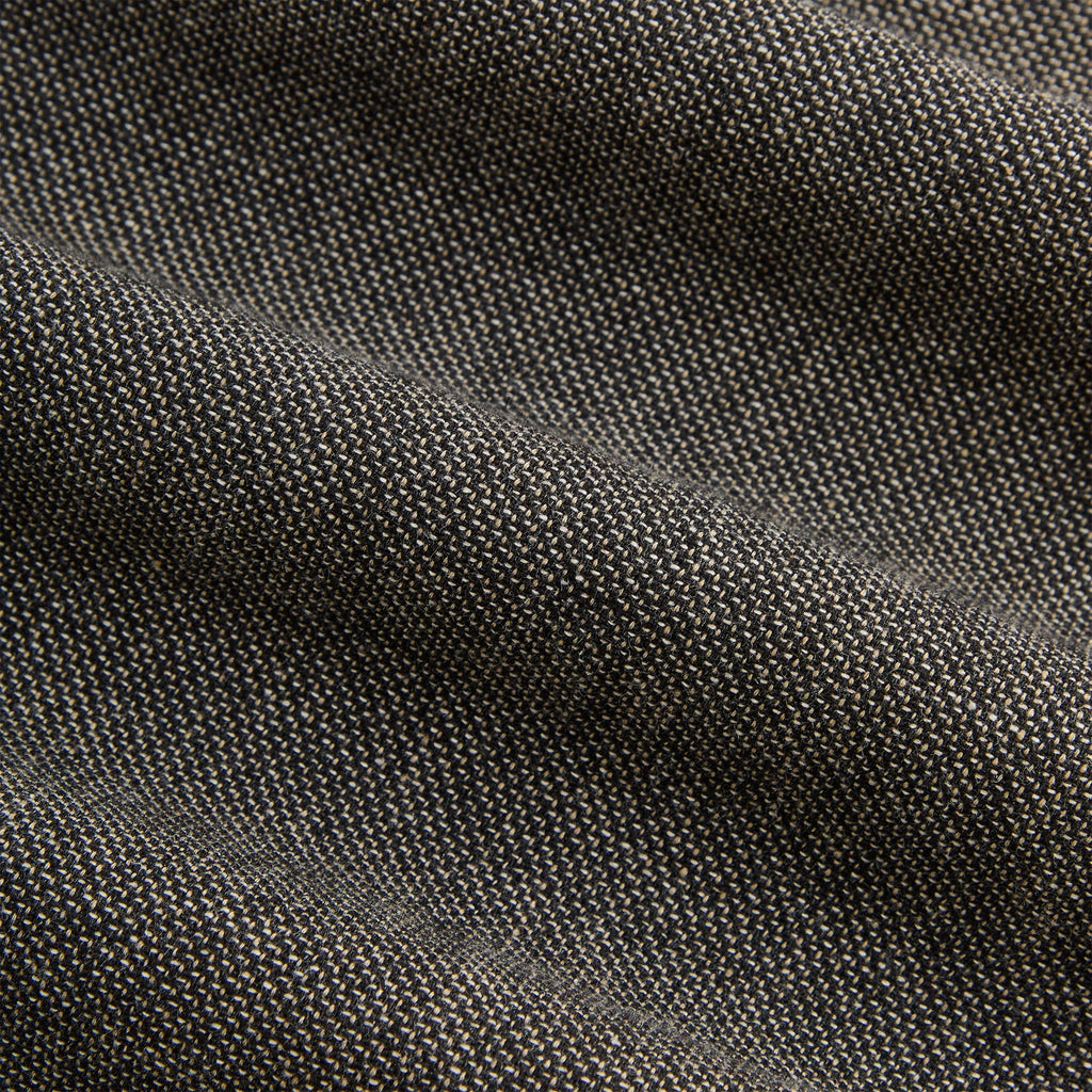 &Kin Textured Linen Flax Brynn Pleated Pant  - Black Melange