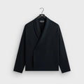 Kith Double Crepe Long Sleeve Thompson Crossover Shirt - Black