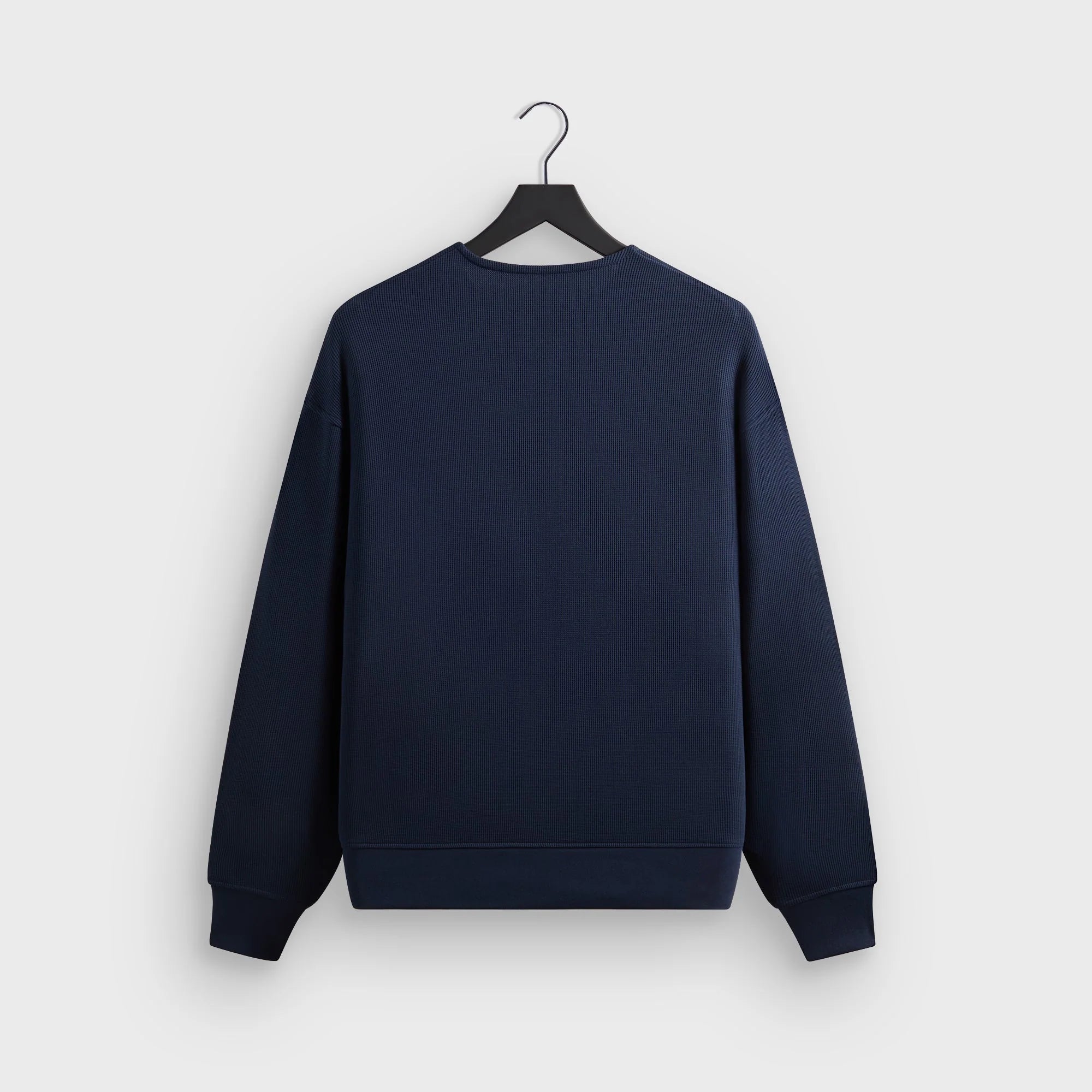 Kith Micro Waffle Long Sleeve Colby Pullover - Nocturnal