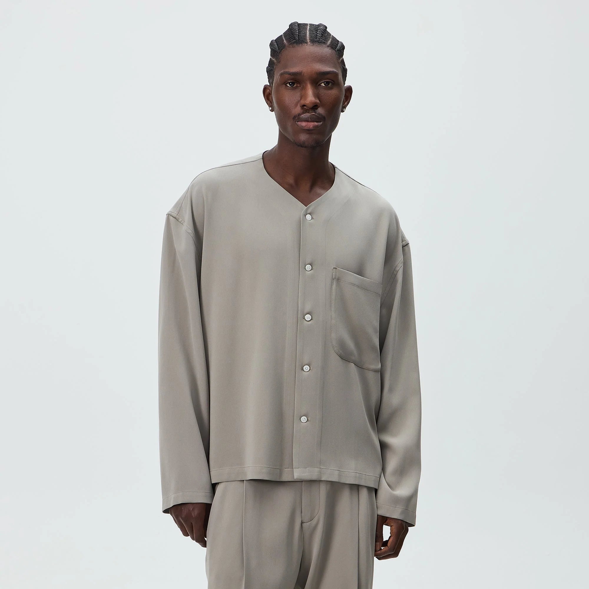 Kith Double Crepe Maddock Shirt - Astro