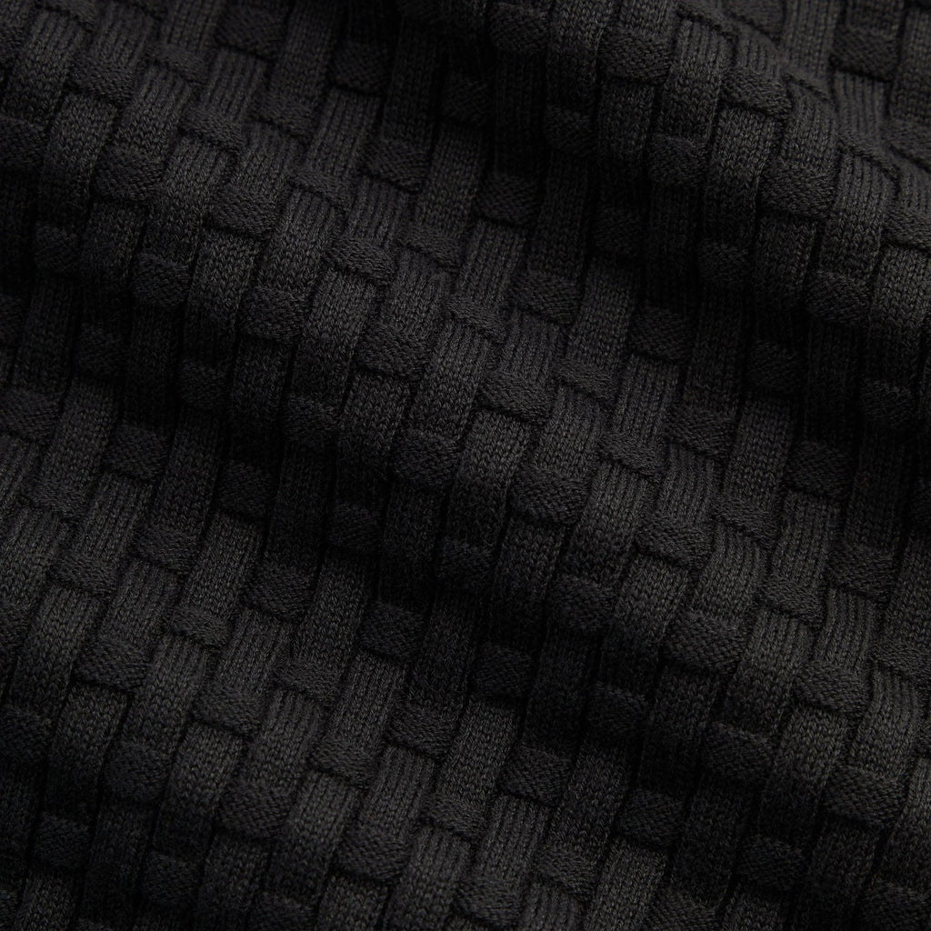 Kith Basket Weave Tilden Polo - Black