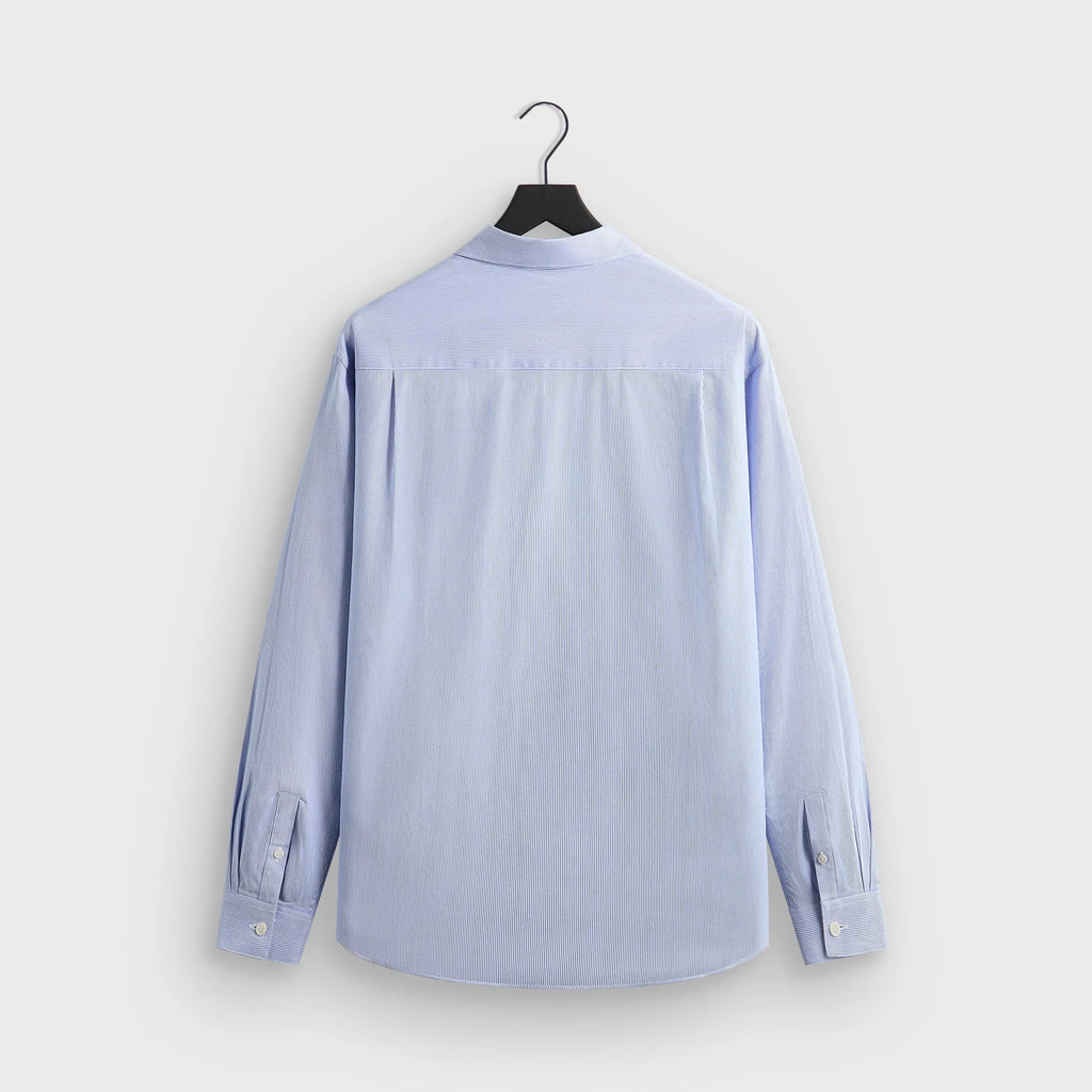 Kith Textured Microstripe Ian Popover Shirt - Marina