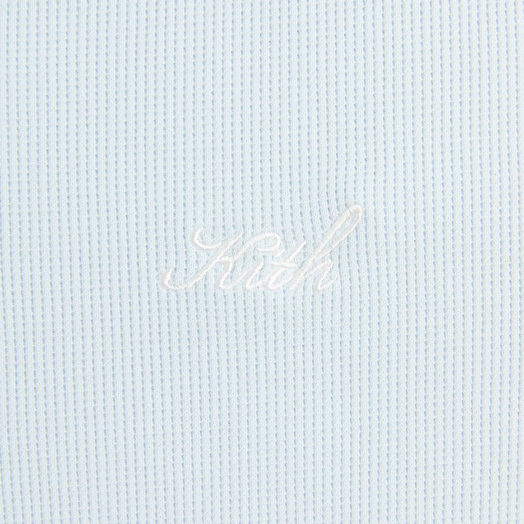 Kith Micro Waffle Drew Polo - Light Indigo
