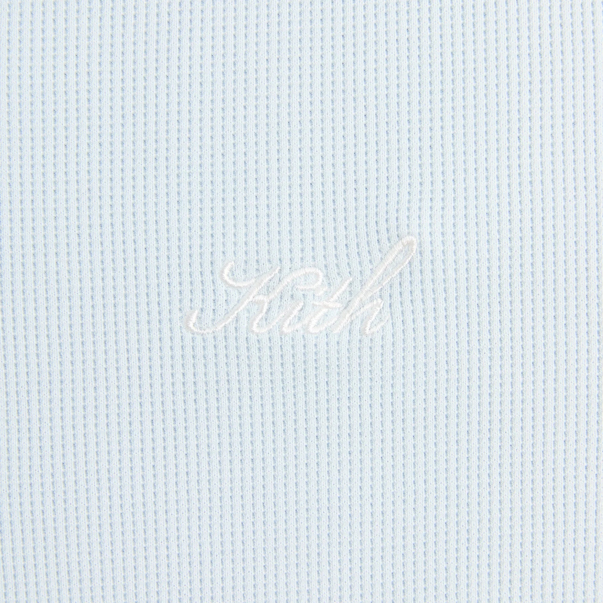 Kith Micro Waffle Drew Polo - Light Indigo