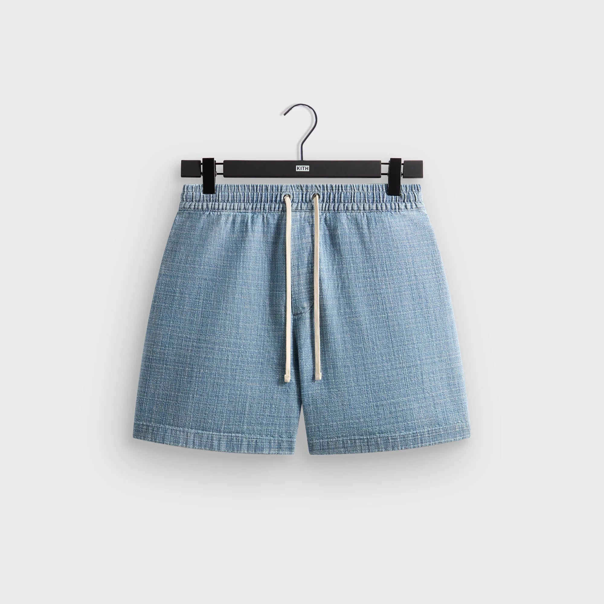 Kith Textured Indigo Weave Cayden Short - Light Indigo
