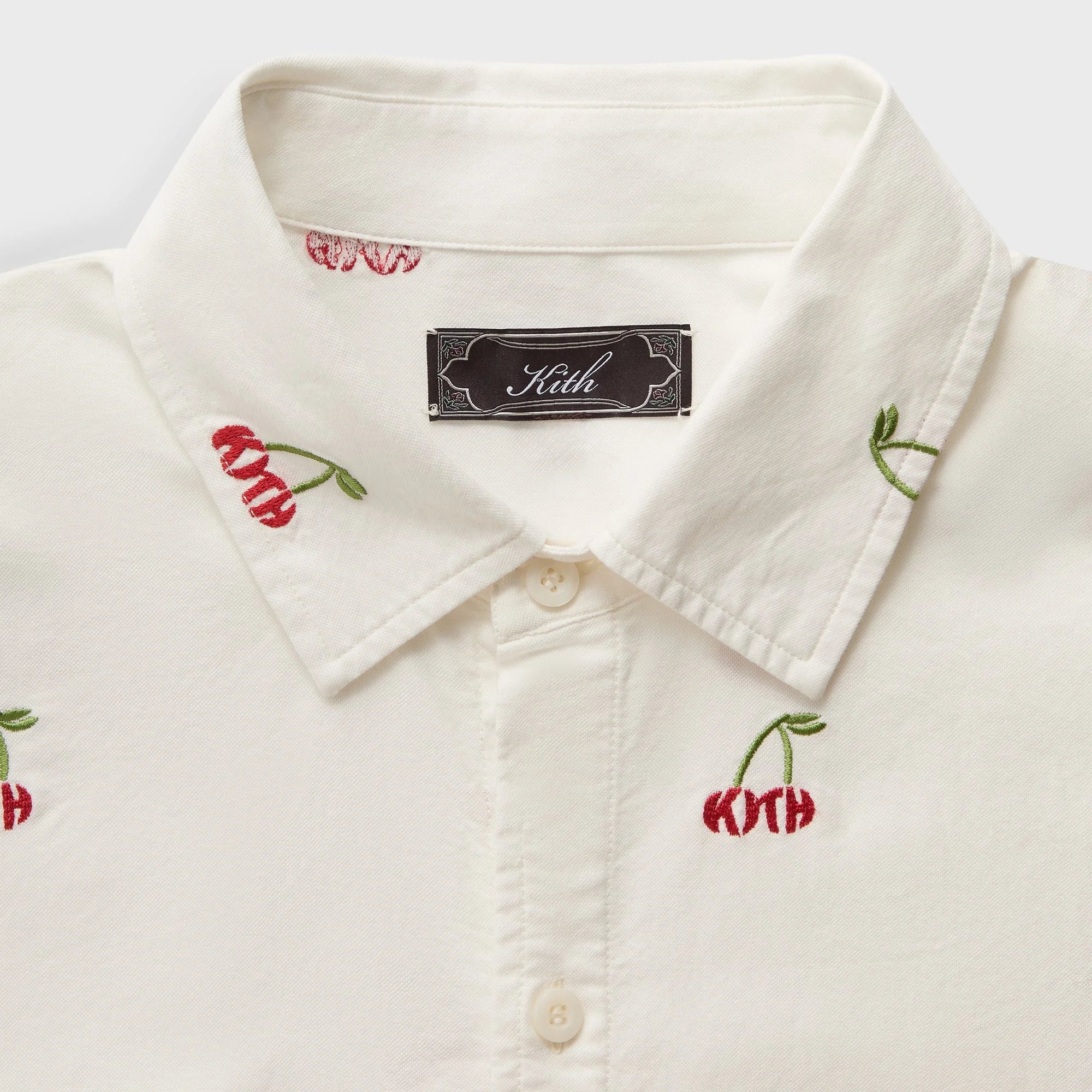 Kith Embroidered Cherry Oxford Cotton Harvey Shirt - Sandrift