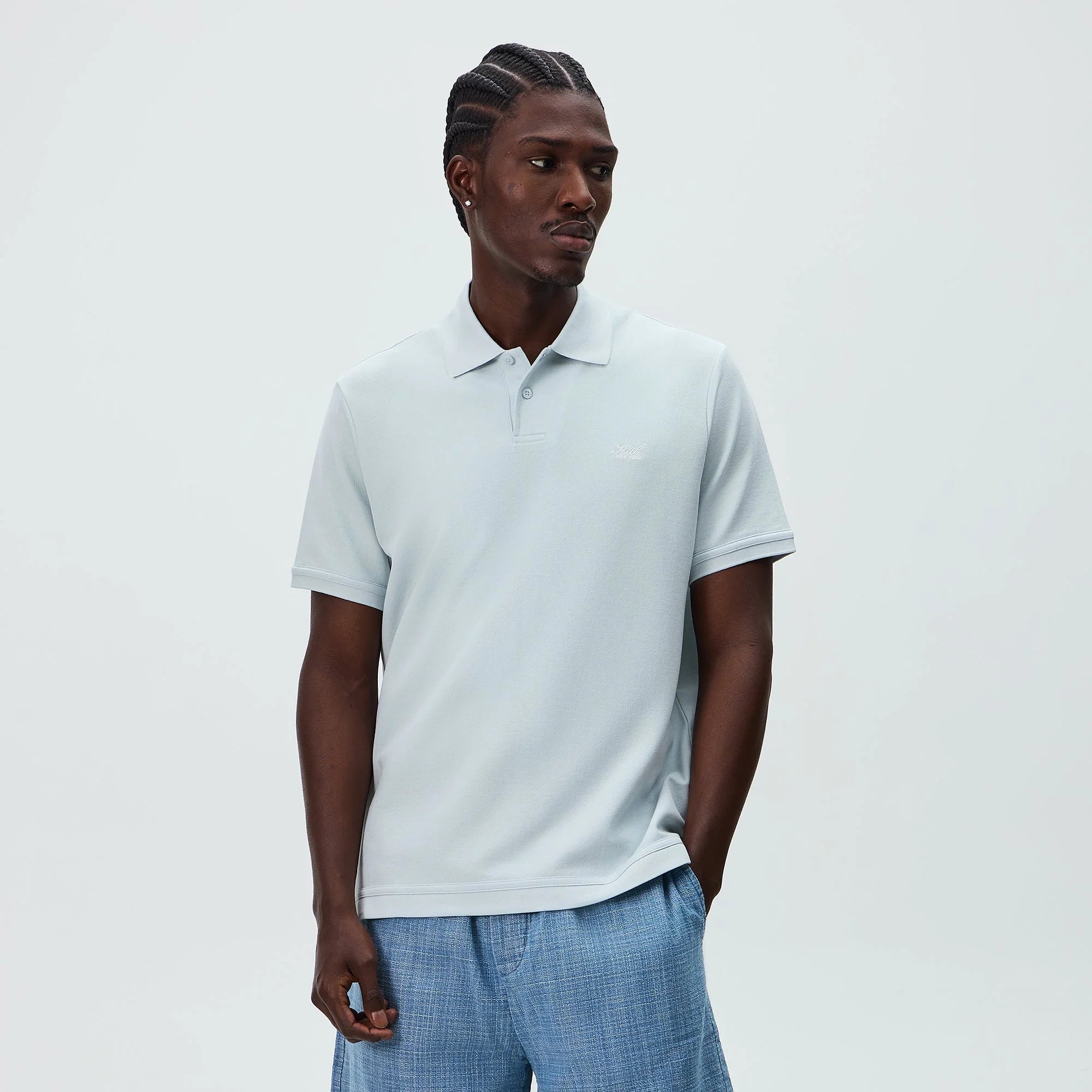 Kith Pique Ainslie Polo - Light Indigo