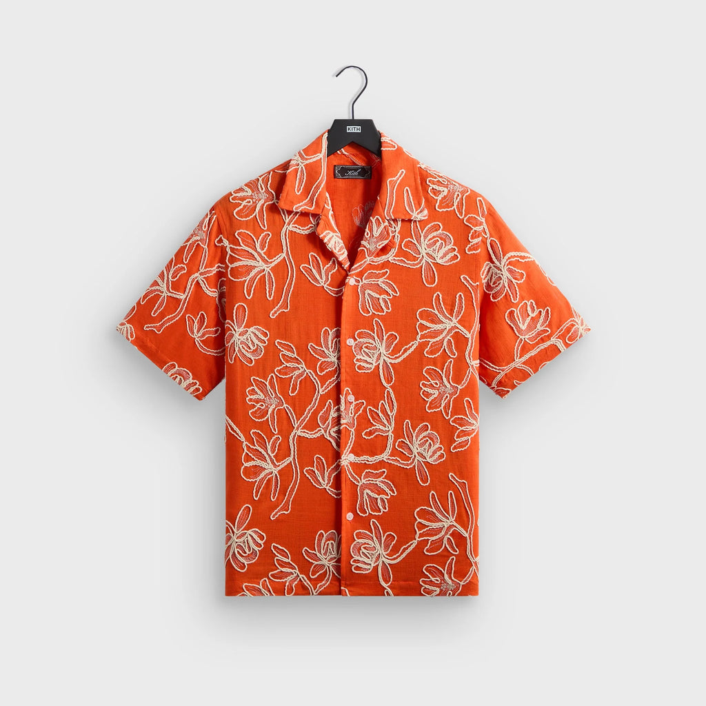 Kith Corded Floral Thompson Camp Collar Shirt - Inferno