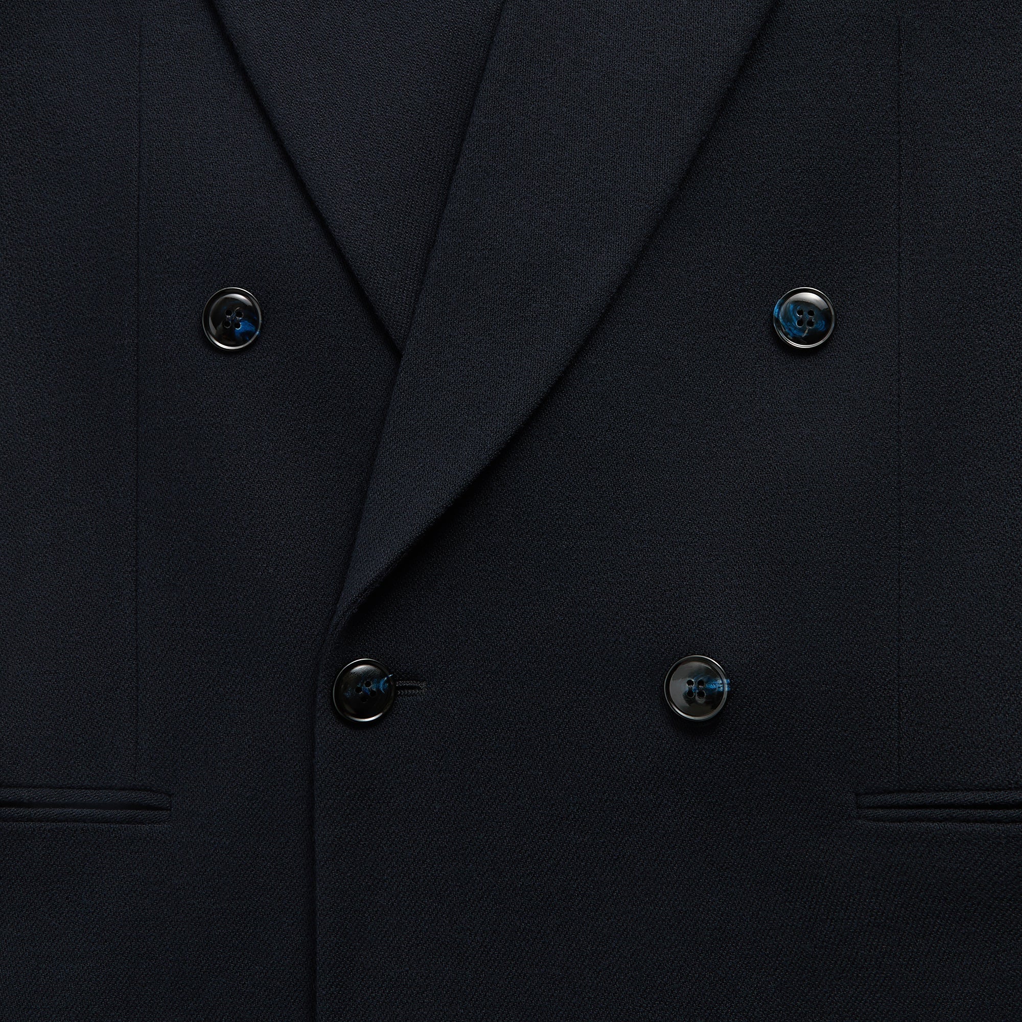 Giorgio Armani & Kith &Kin The Traveler Virgin Wool Double-Breasted Jacket - Ink