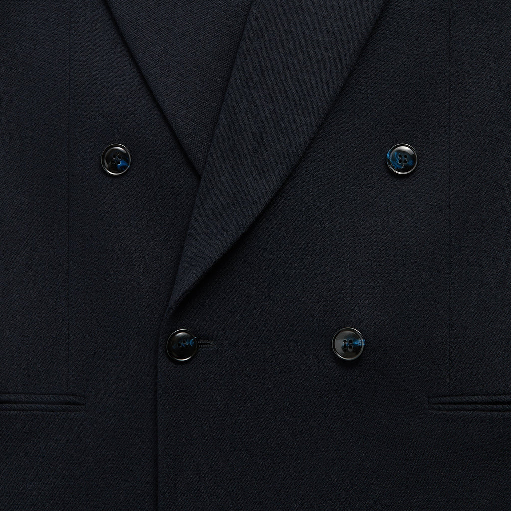 Giorgio Armani & Kith &Kin The Traveler Virgin Wool Double-Breasted Jacket - Ink