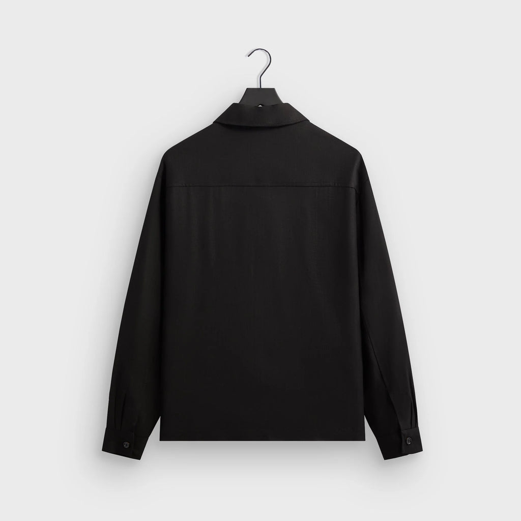 &Kin Textured Viscose Ace Buttondown - Black