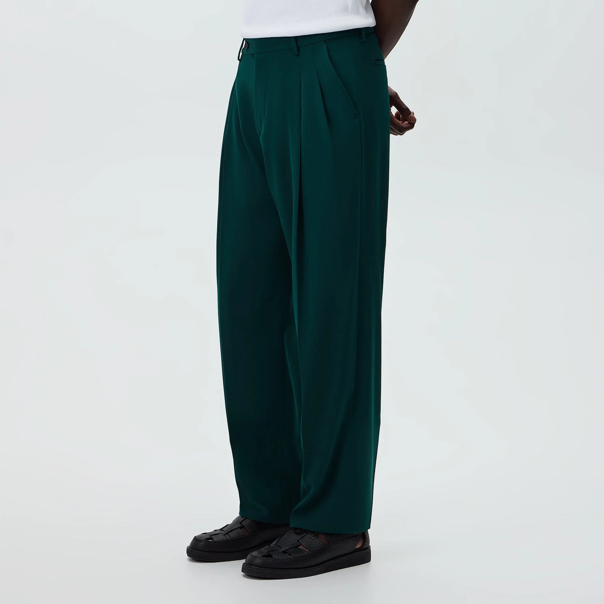 Kith Drape Twill Kylan Pleated Trouser - Chronicle