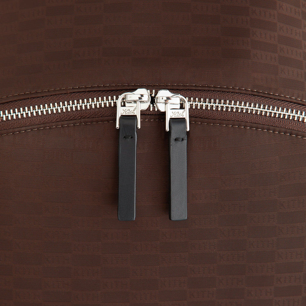 Kith Monogram Nylon Jacquard Backpack - Dark Roast