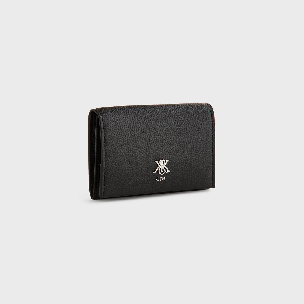 Kith Tumbled Leather Card Holder - Black