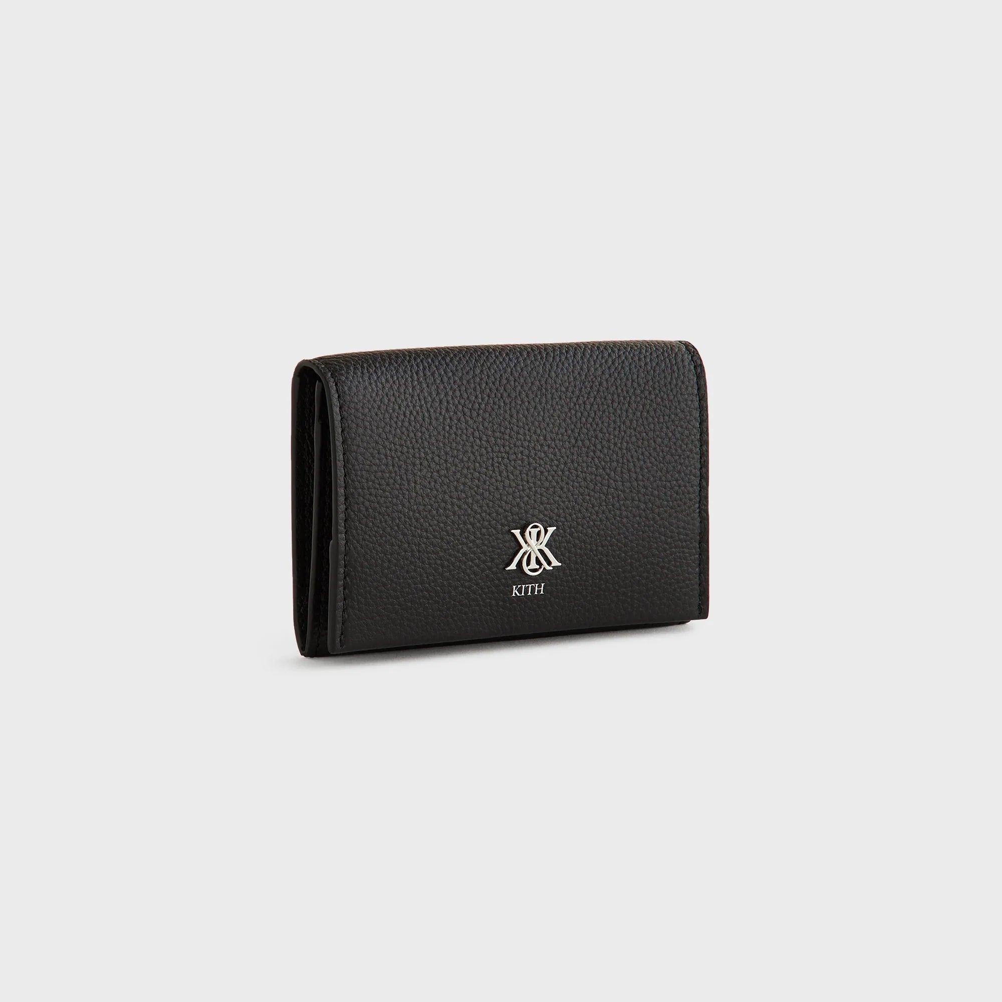 Kith Tumbled Leather Card Holder - Black