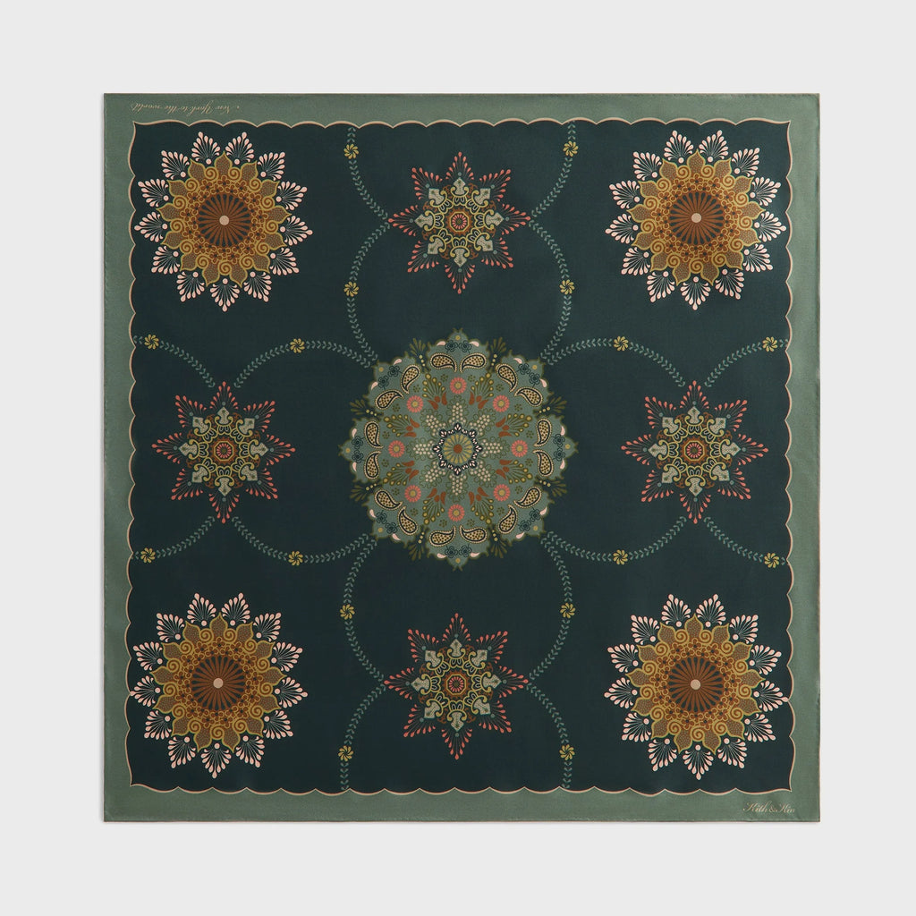 Kith Floral Printed Palm Silk Scarf - Stadium