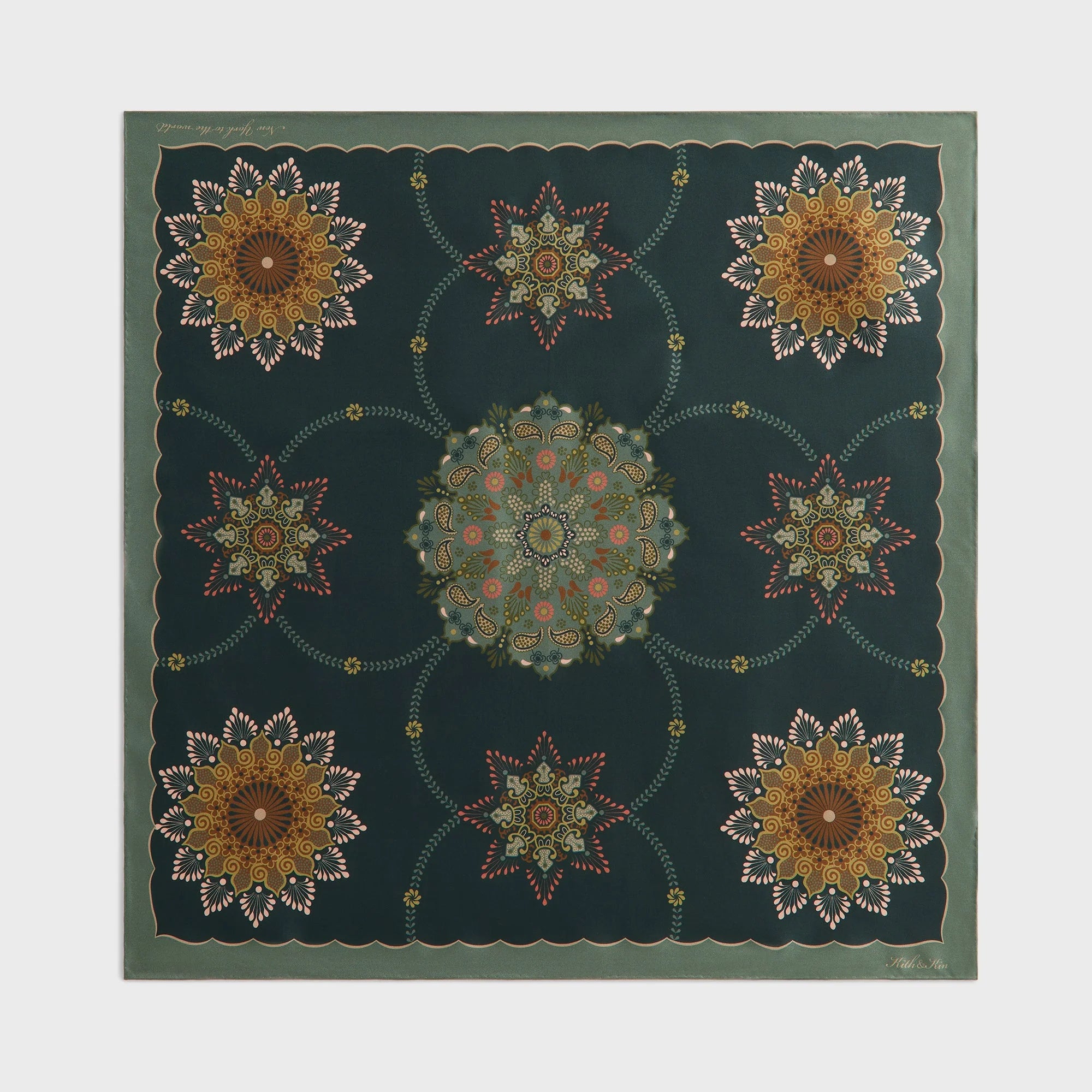 Kith Floral Printed Palm Silk Scarf - Stadium