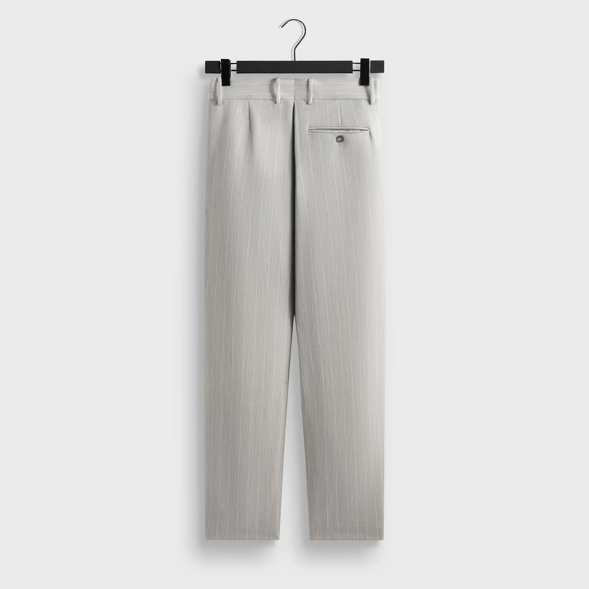 Kith Pinstripe Eli Pleated Trouser - Light Heather Grey