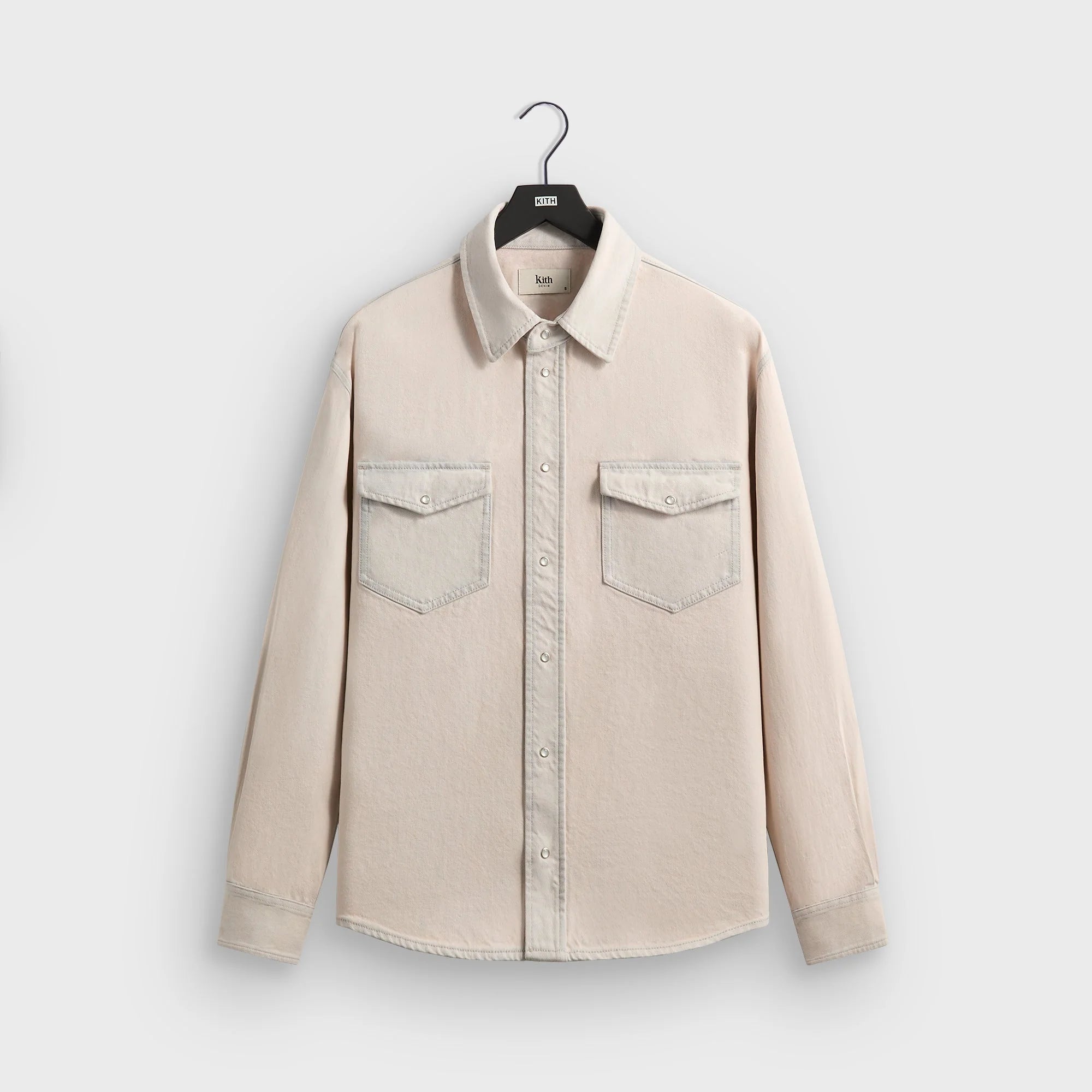 Kith Midweight Denim Long Sleeve Warwick Shirt - Washed Pastel