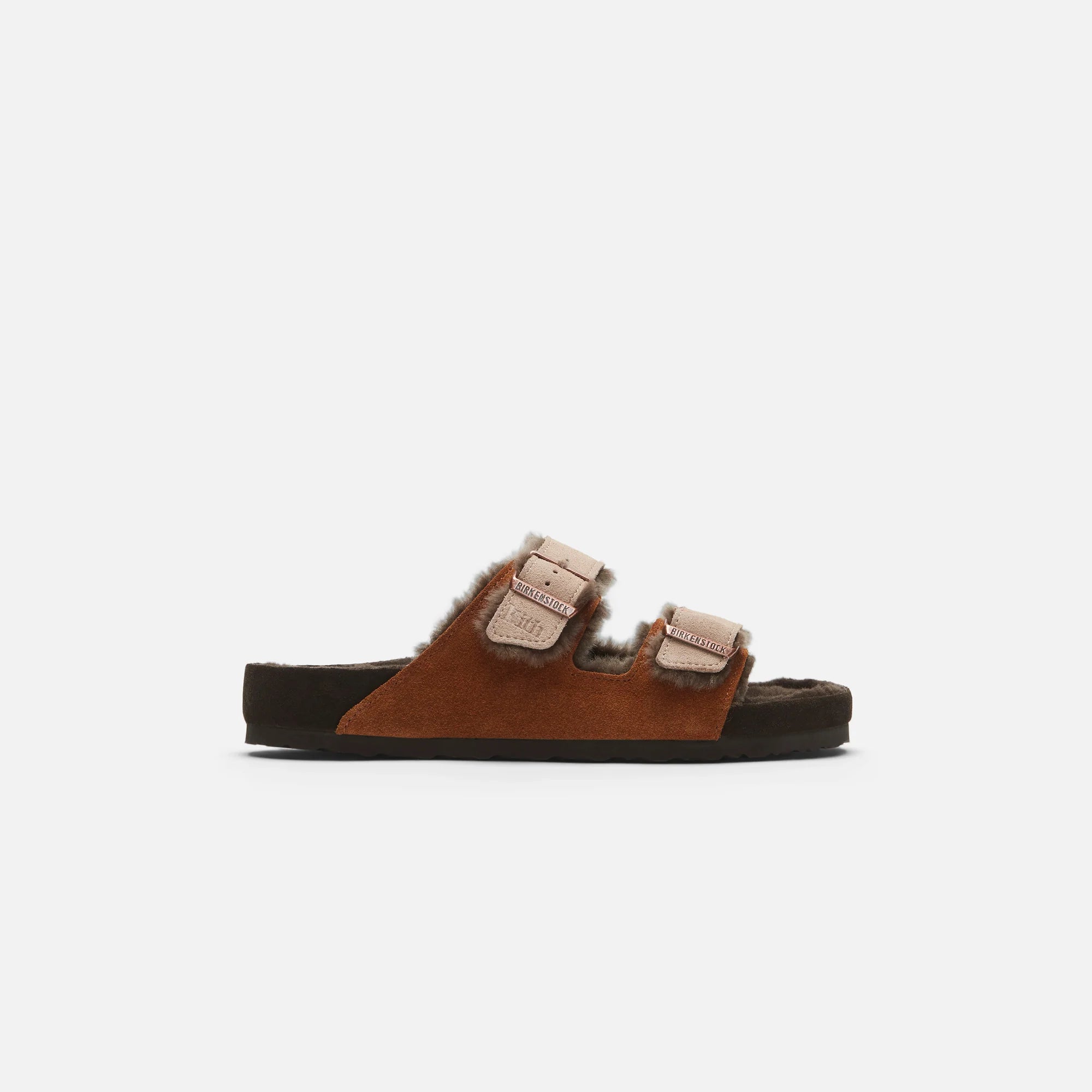 Kith for Birkenstock Arizona Shearling - Mink / Dark Brown