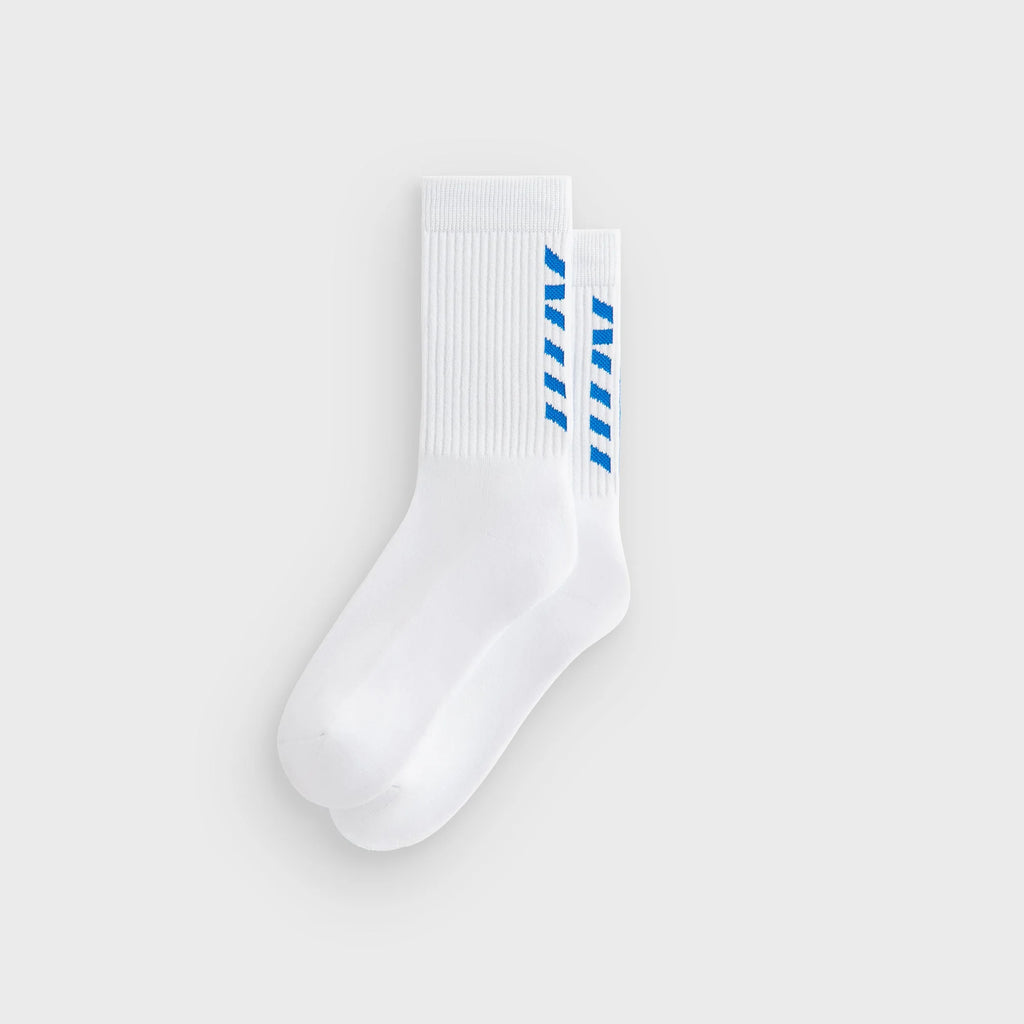 Kith Fast Logo Cotton Crew Socks - White