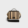 Kith Striped Raffia Double Zip Crossbody - Radiant