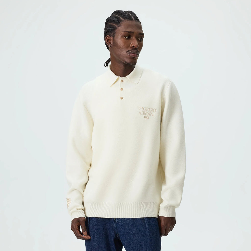 Giorgio Armani & Kith for the New York Knicks Harmon Rugby Polo - Sandrift