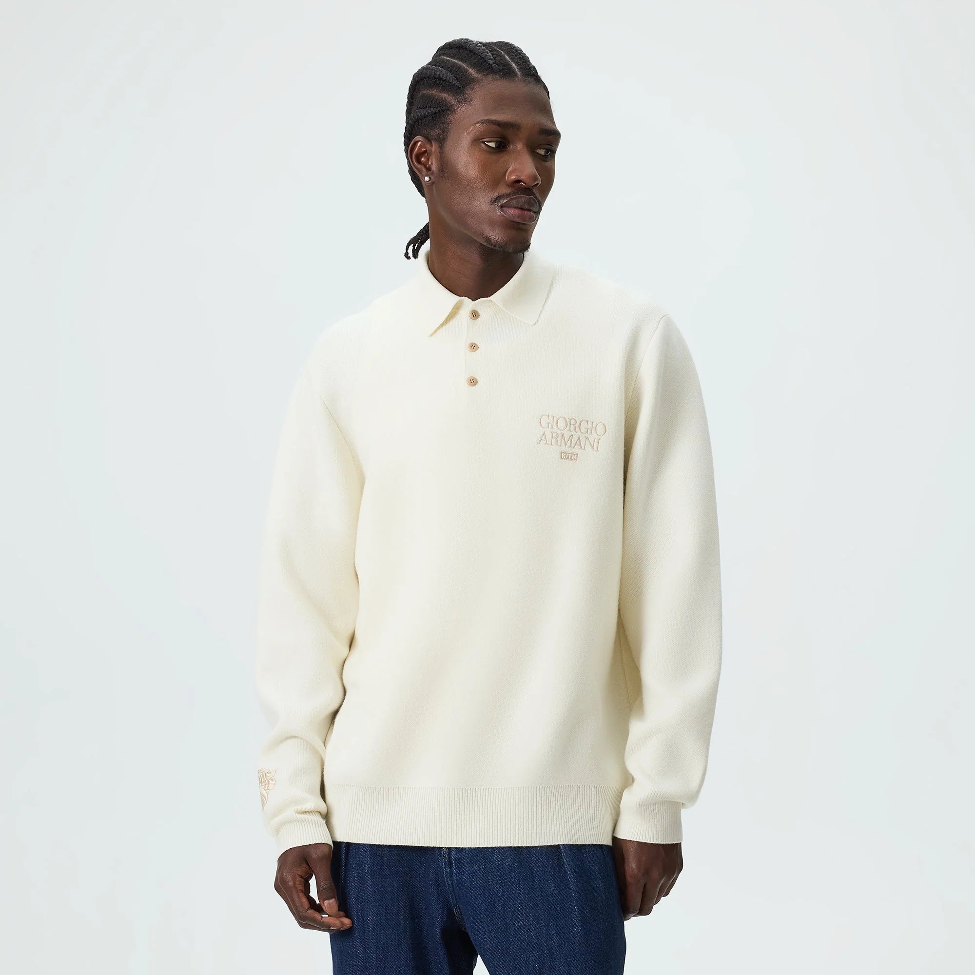 Giorgio Armani & Kith for the New York Knicks Harmon Rugby Polo - Sandrift