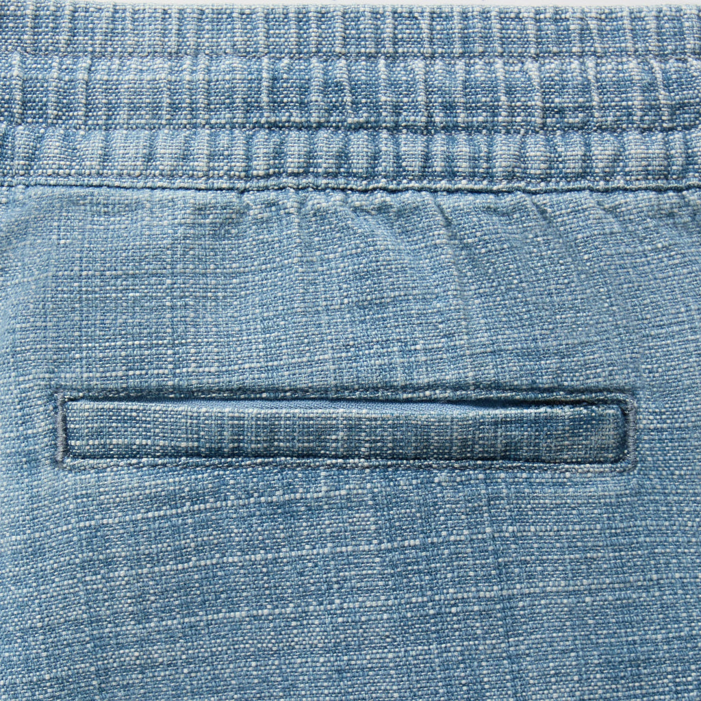 Kith Textured Indigo Weave Cayden Short - Light Indigo