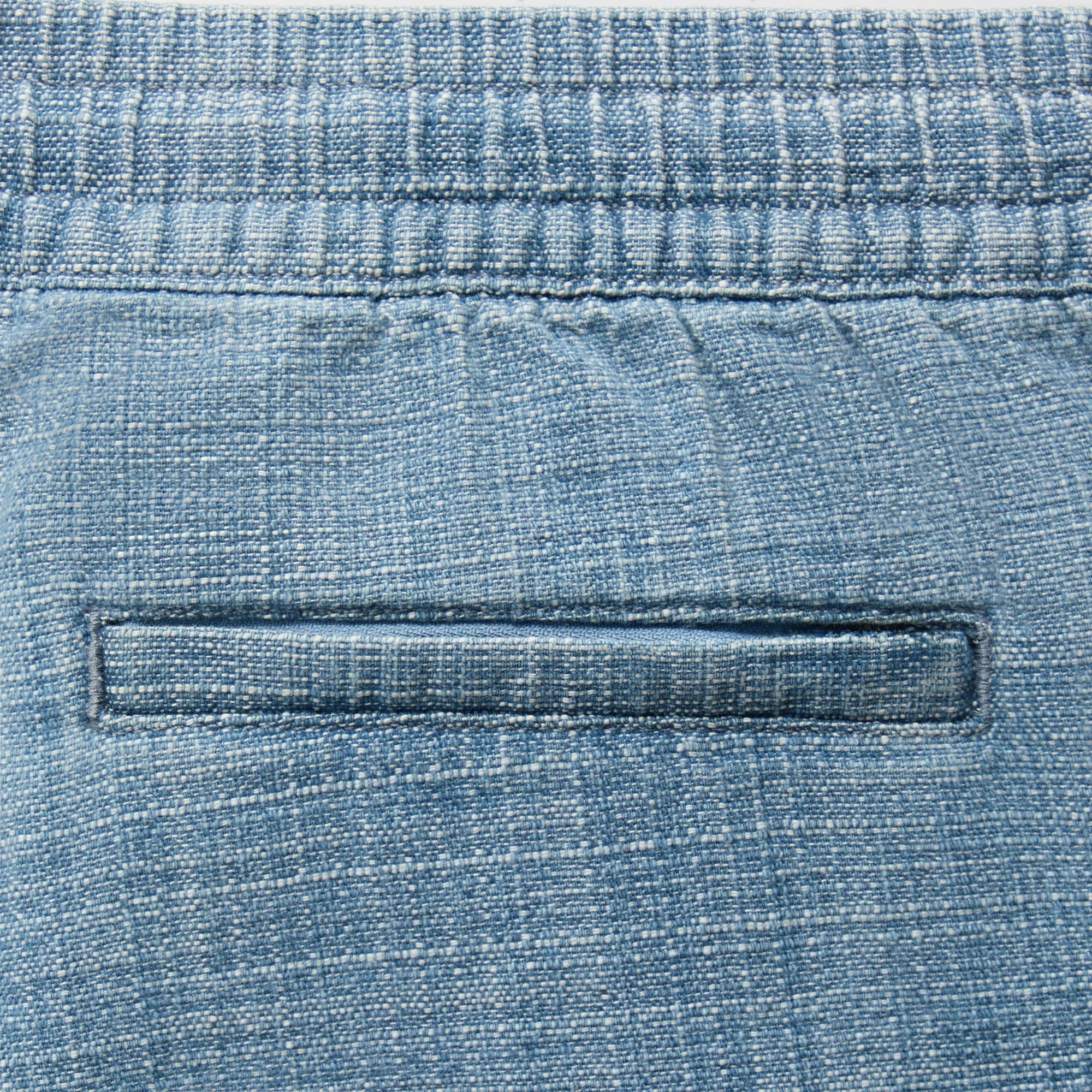 Kith Textured Indigo Weave Cayden Short - Light Indigo