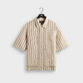 Kith Spun Silk Linen Stripe Paxton Buttondown - Chai
