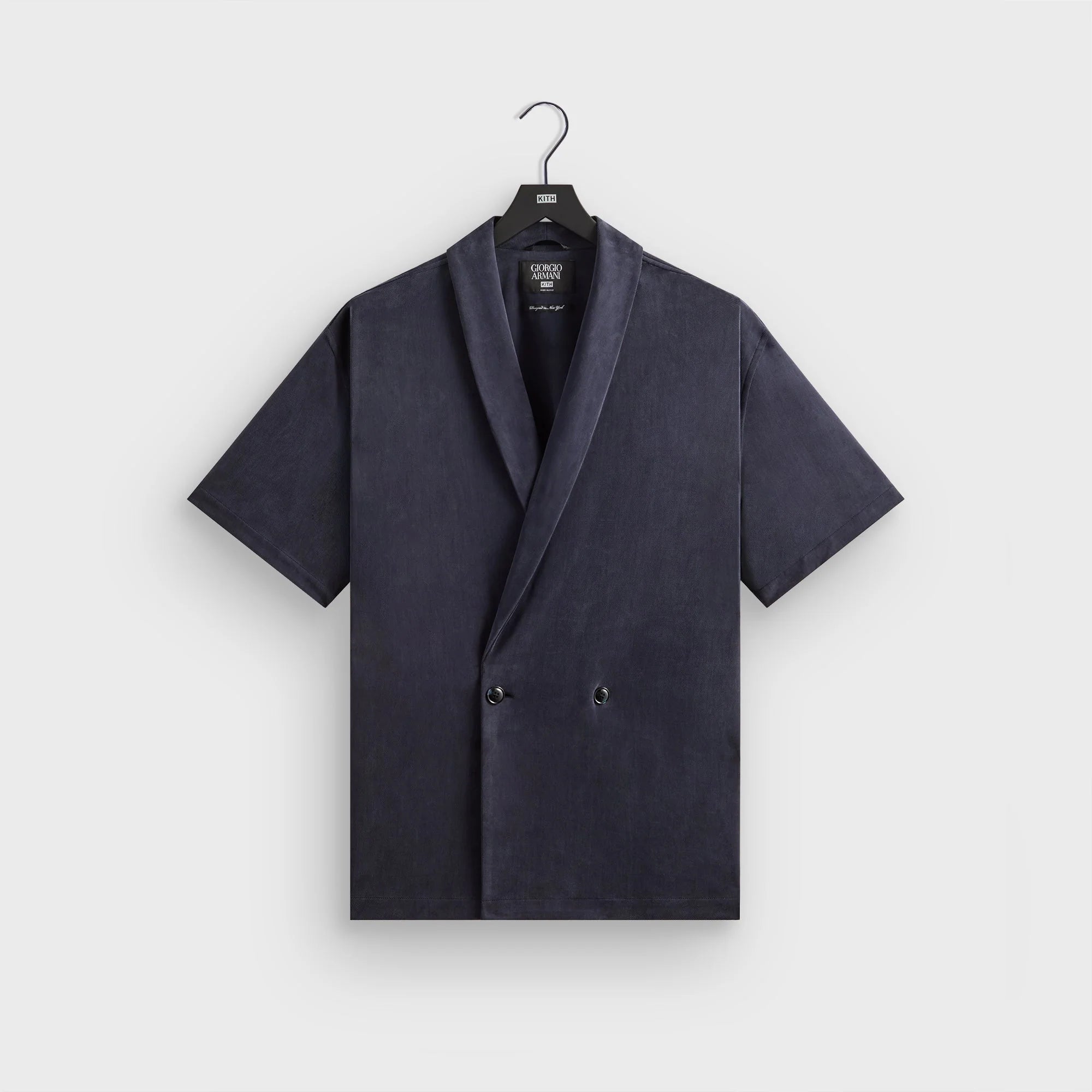 Giorgio Armani & Kith Short Sleeve Thompson Crossover Shirt - Nocturnal