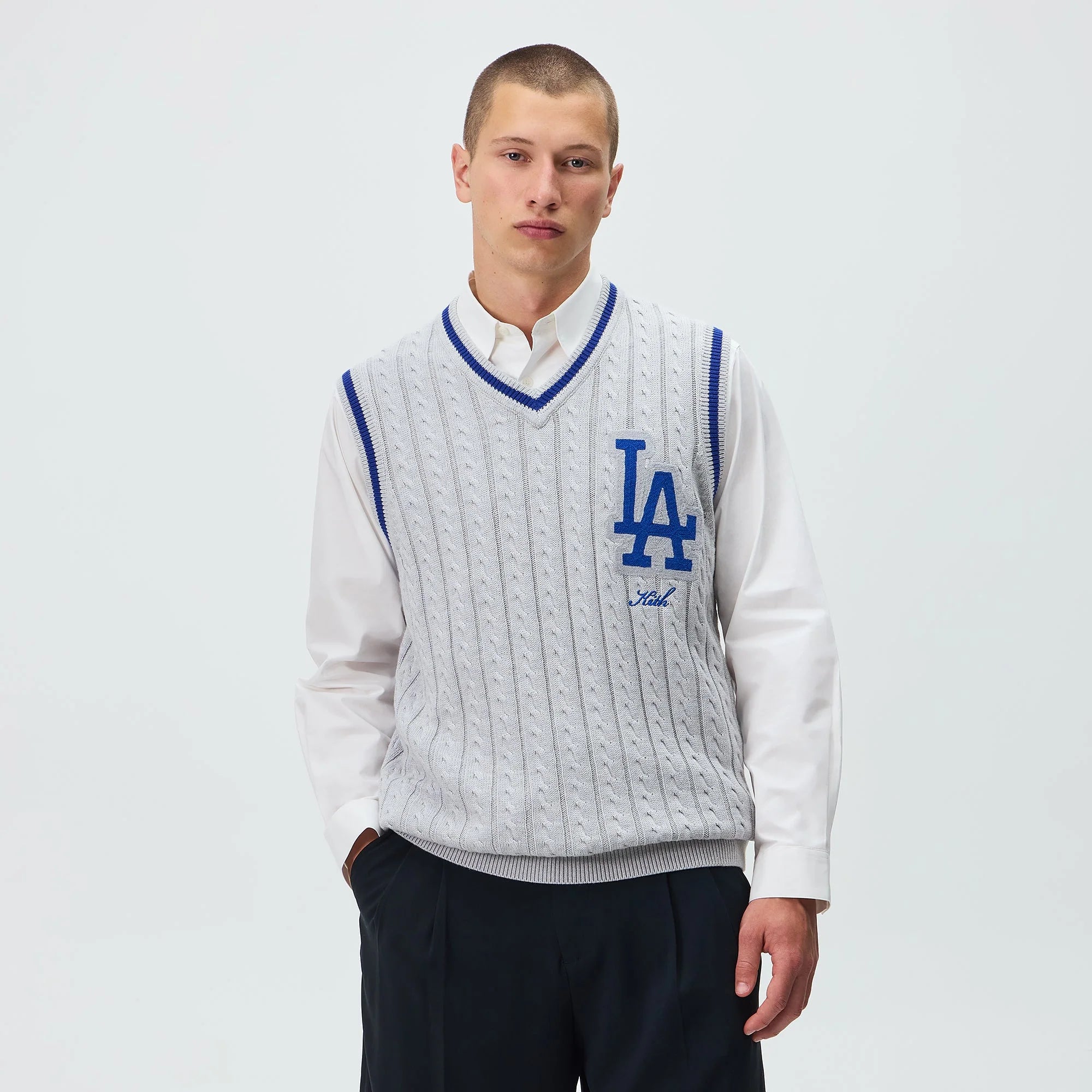 Kith for the Los Angeles Dodgers Aiken Vest - Light Heather Grey