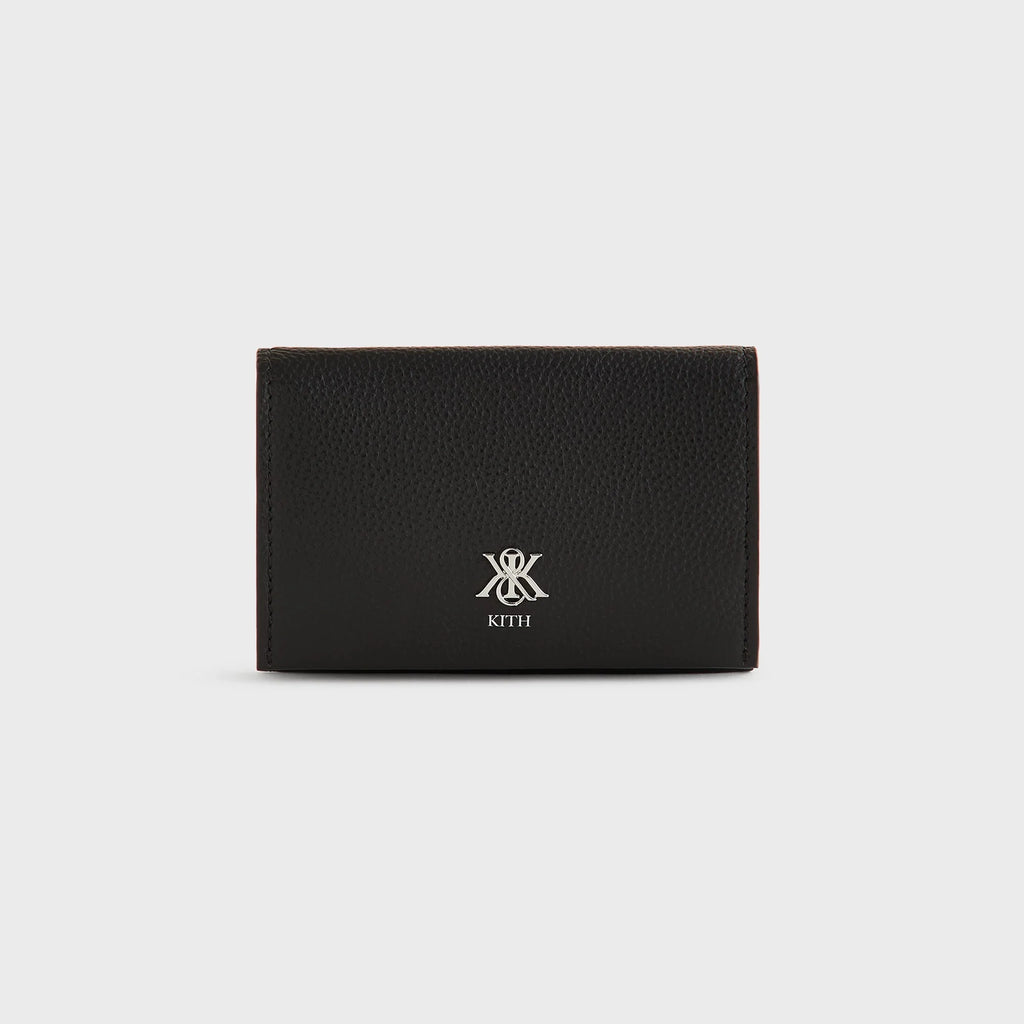 Kith Tumbled Leather Card Holder - Black
