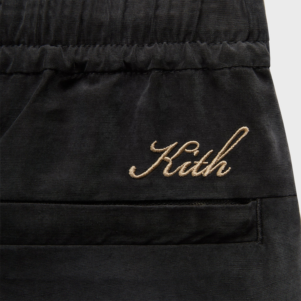 Kith Cupro Linen Cedar Short - Black
