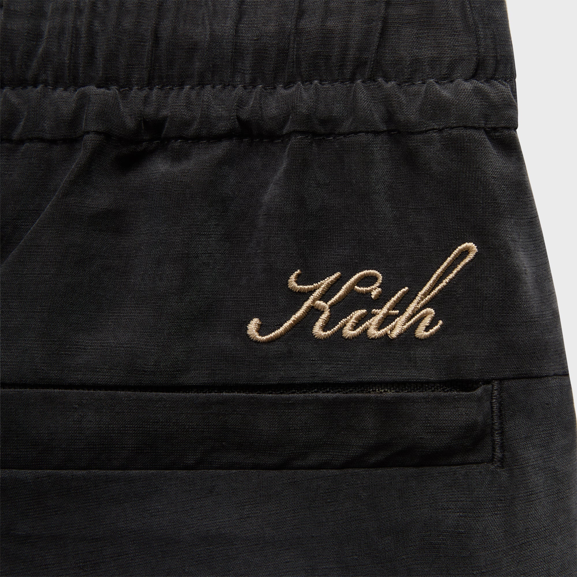 Kith Cupro Linen Cedar Short - Black