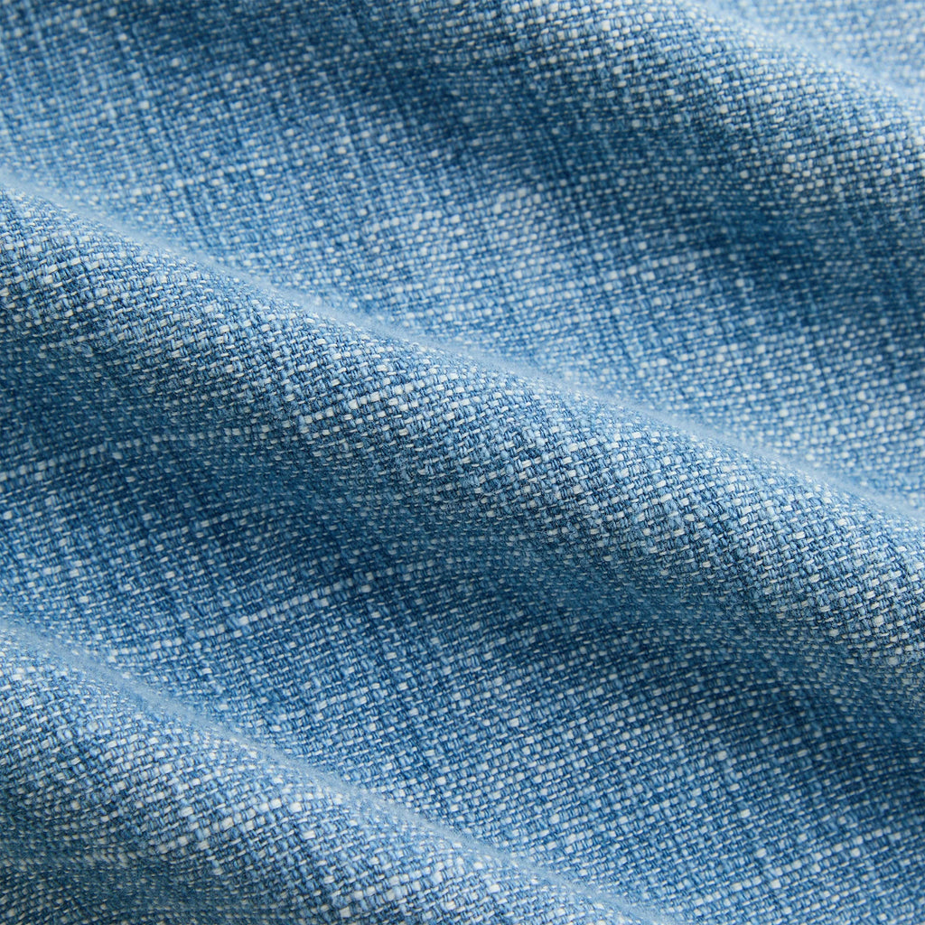 Kith Textured Indigo Paxton Zip Front Shirt - Light Indigo