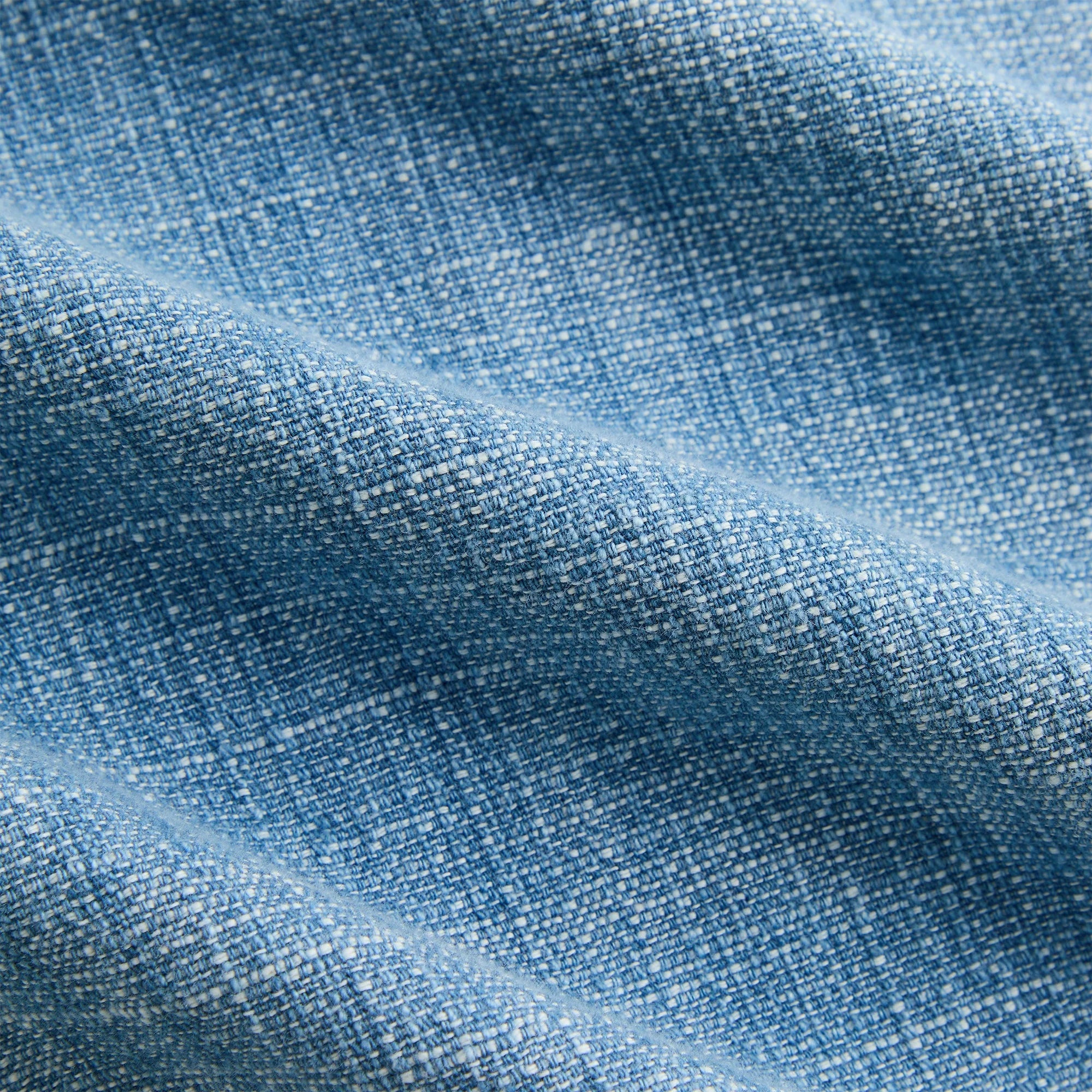 Kith Textured Indigo Paxton Zip Front Shirt - Light Indigo