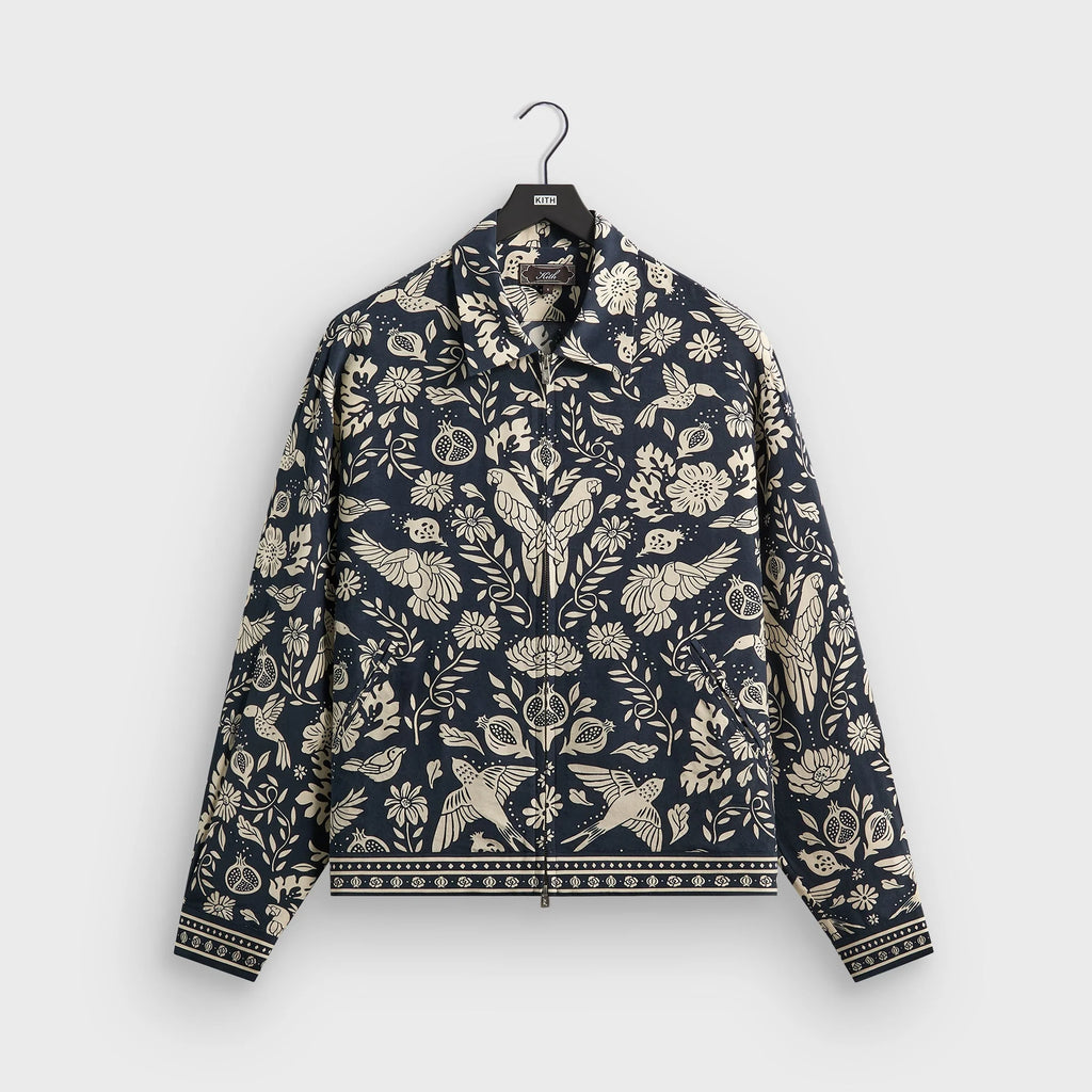 Kith Cupro Linen Connor Blouson Jacket - Nocturnal