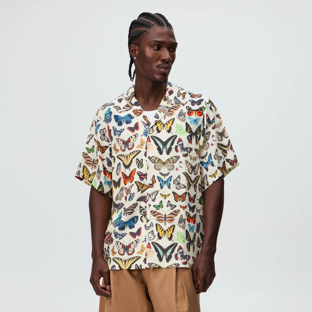 &Kin Butterfly Archive Thompson Camp Collar Shirt - Sandrift