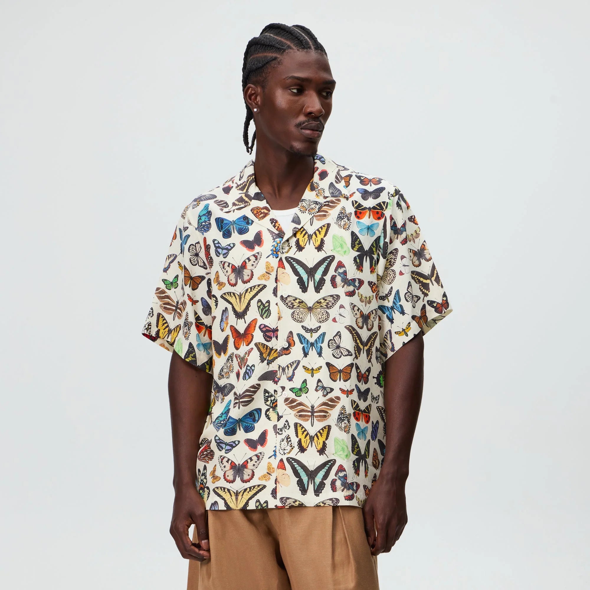 &Kin Butterfly Archive Thompson Camp Collar Shirt - Sandrift