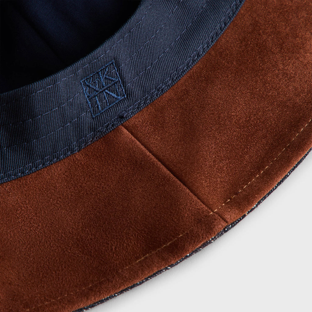 &Kin Wool Denim Dawson Bucket Hat - Blue Navy