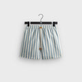 Kith Spun Silk Linen Stripe Kellen Short - Light Indigo
