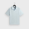 Kith Micro Waffle Drew Polo - Light Indigo