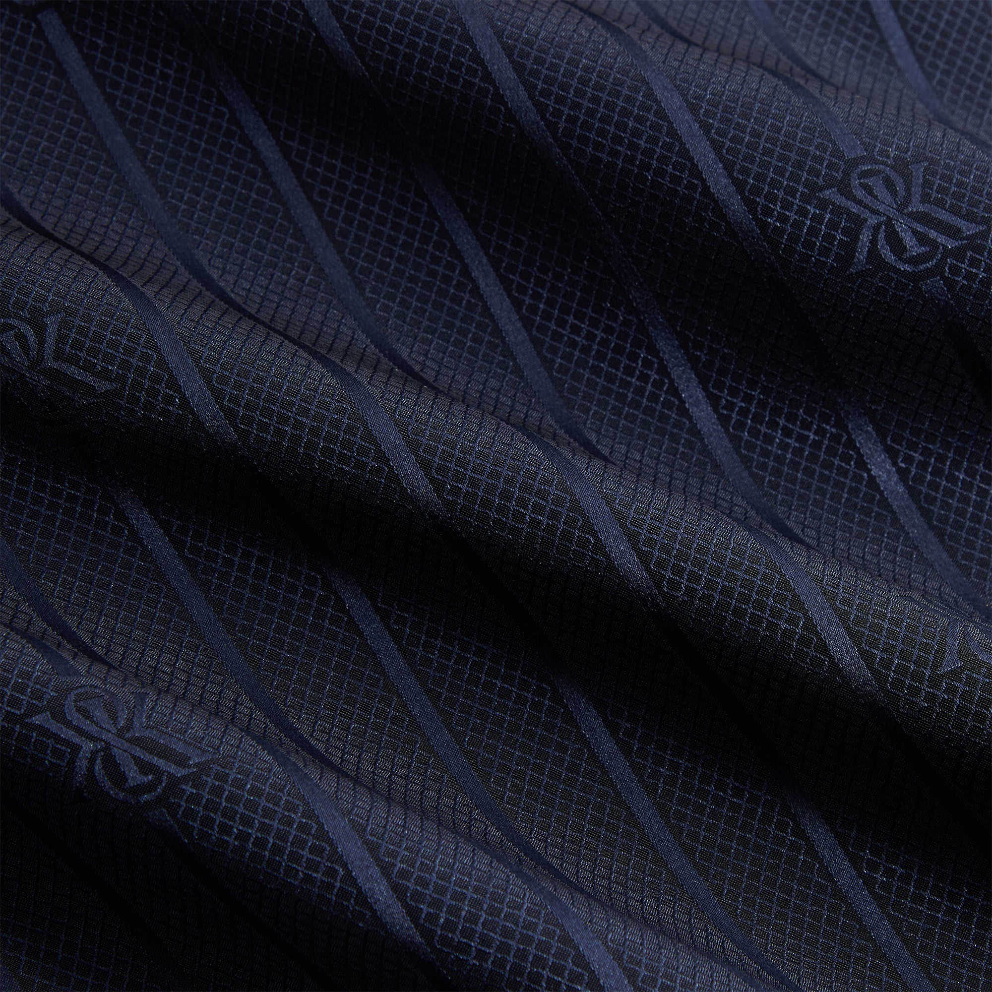 Kith Crest Logo Long Sleeve Boxy Collared Overshirt - Nocturnal