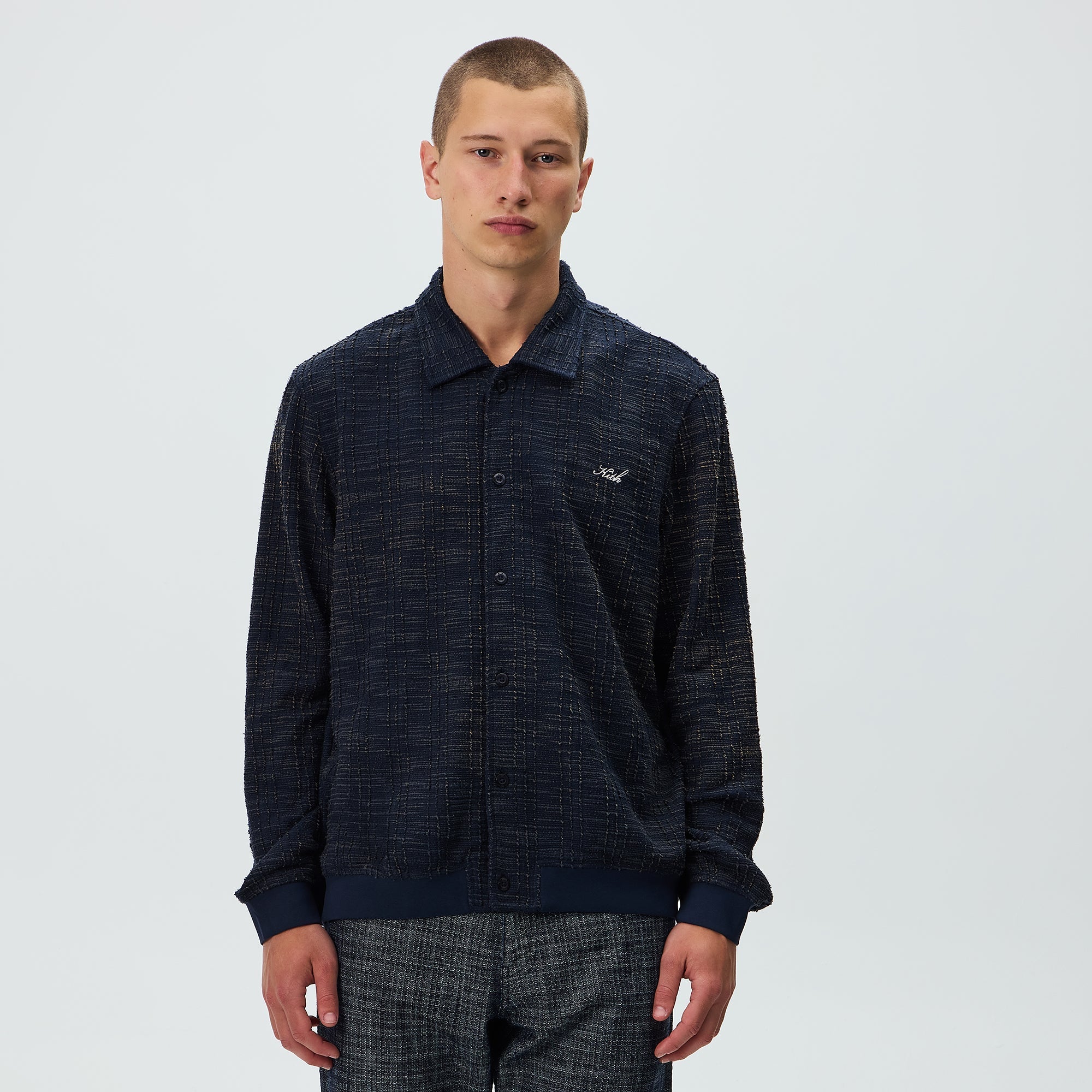 Kith High Twist Tweed Rhys Cardigan - Nocturnal