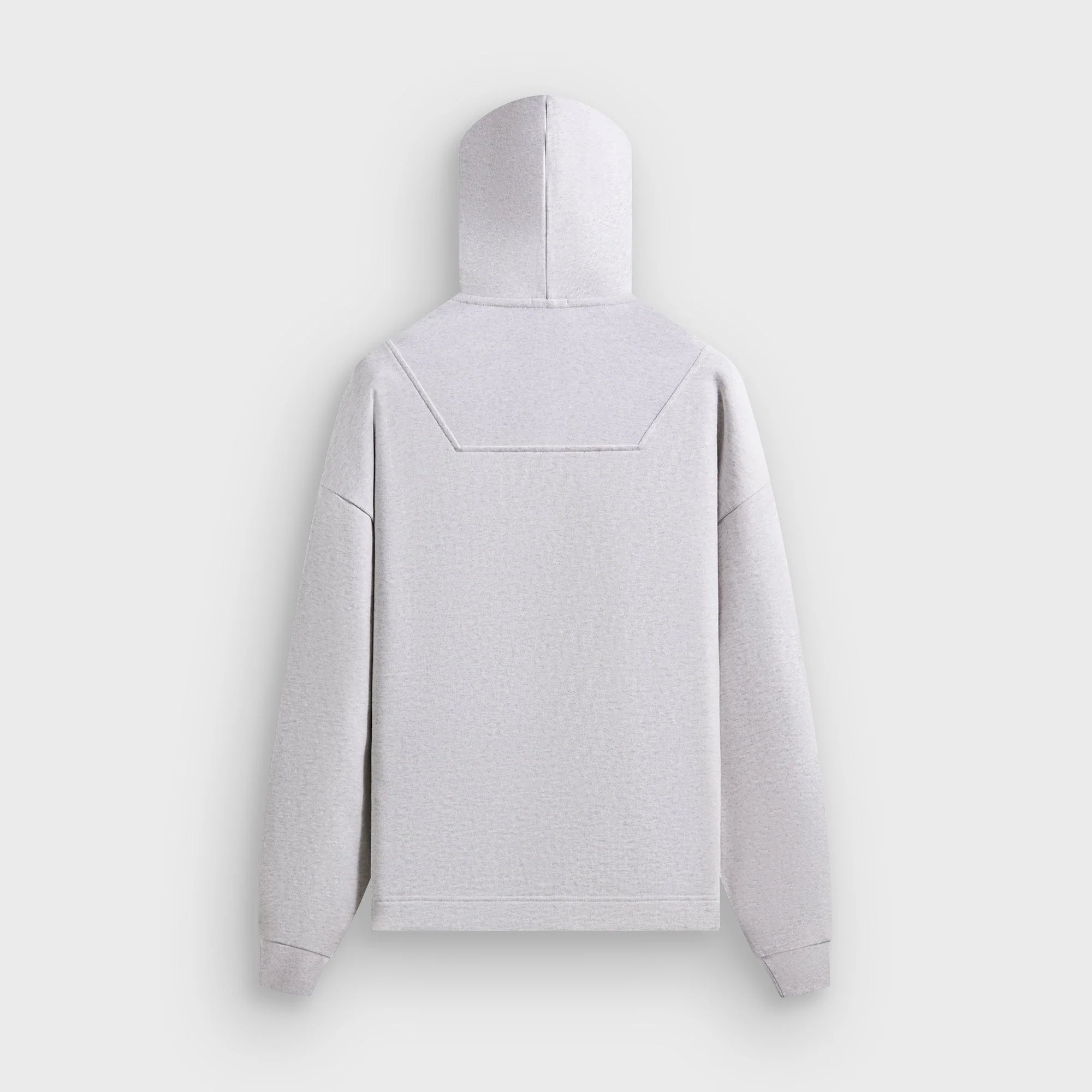Kith Rib Neck Cropped Camden Hoodie - Light Heather Grey