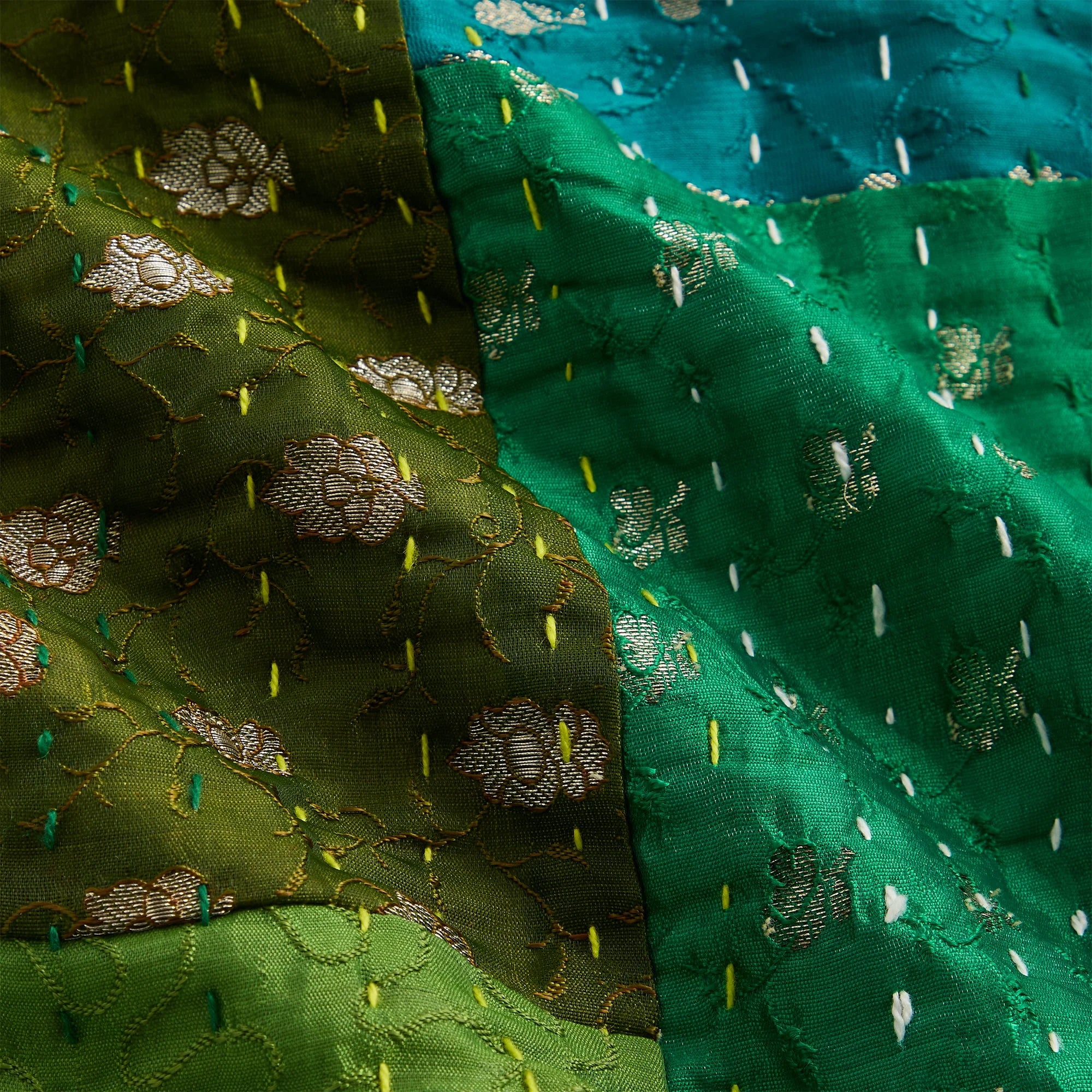 &Kin Tal Patchwork Short - Green / Multi