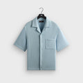 Kith Soft Woven Cropped Beckham Camp Collar Shirt - Light Indigo