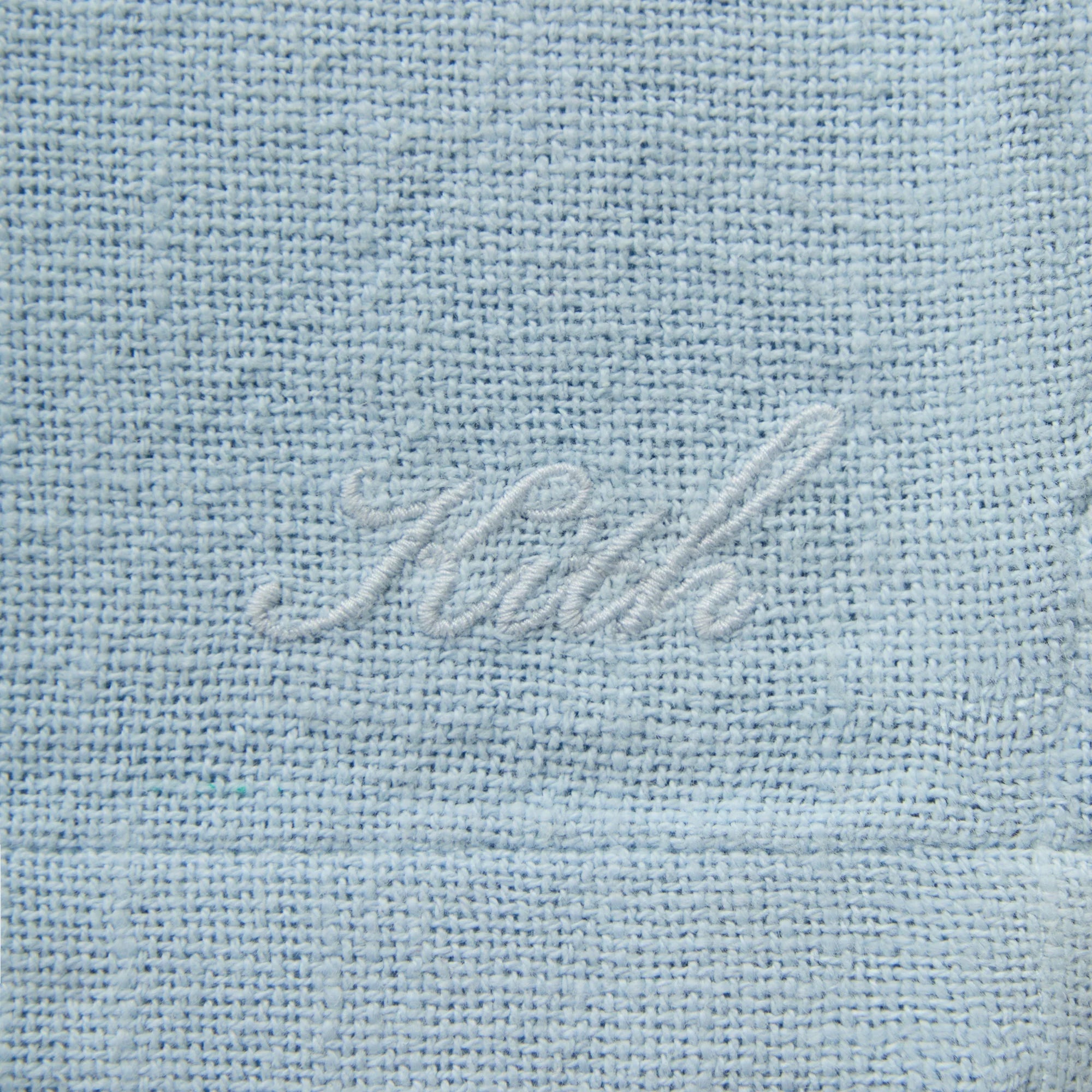 Kith Soft Woven Cropped Beckham Camp Collar Shirt - Light Indigo
